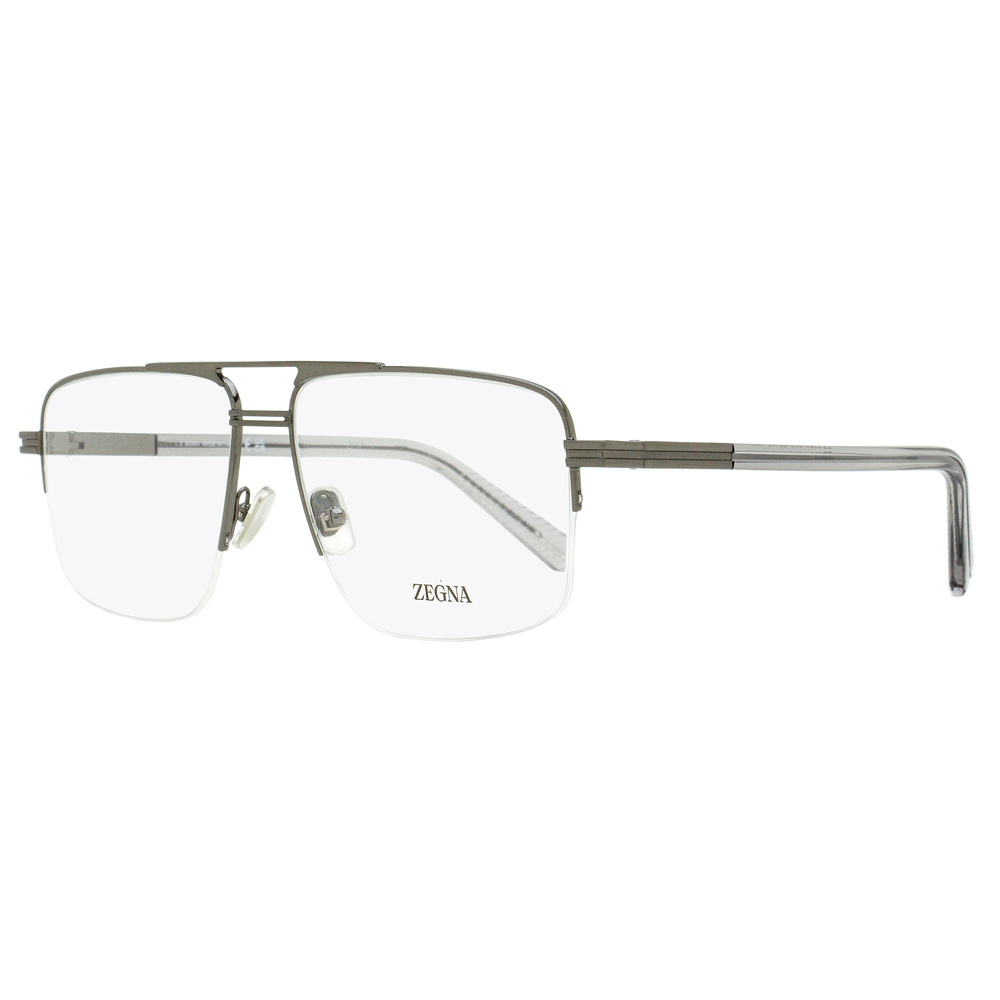 Zegna Rectangular Pilot Eyeglasses EZ5274 013 Dark Ruthenium 59mm